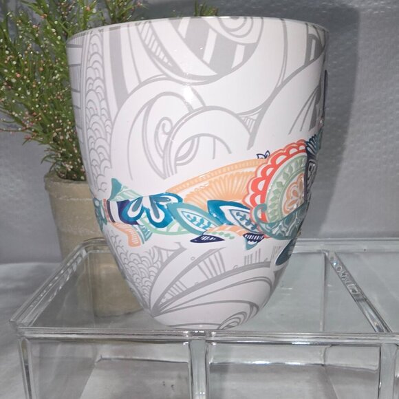 BEAUTIFUL CERAMIC MUG MOSAIC TROPICAL FISH DESIGN COLORFUL LIKE NEW CONDITION - Picture 3 of 9
